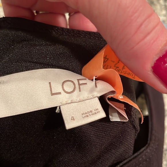 LOFT long-line black dress - Picture 8 of 8